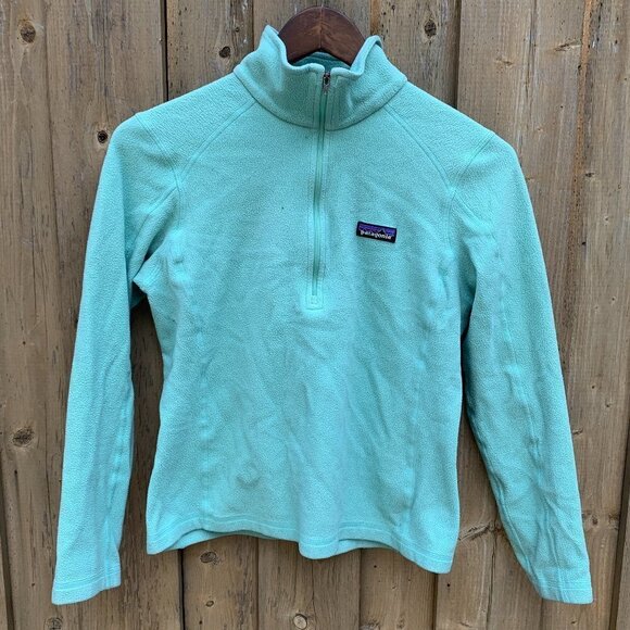 Vintage Patagonia Half Zip Fleece Sweater Small Blue - Picture 1 of 4